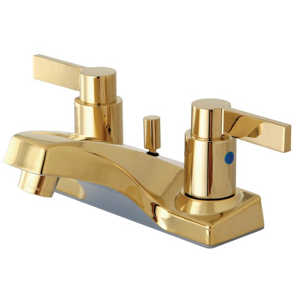4" Centerset Bathroom Faucet, Polished Brass